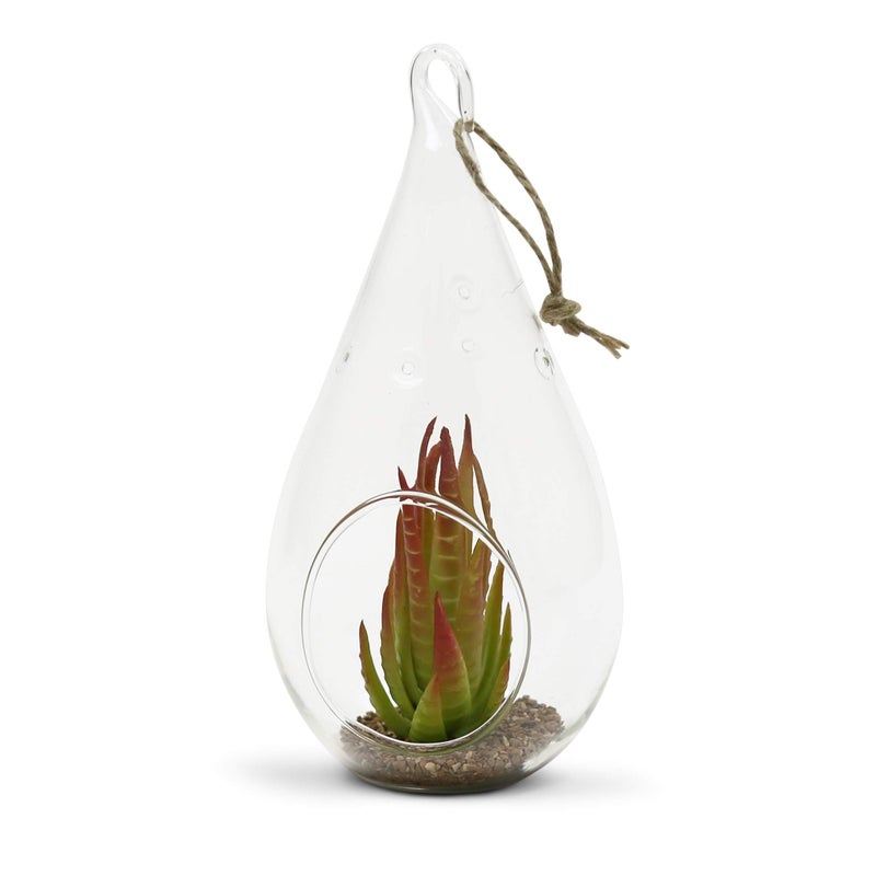WGVI WGV Glass Hanging Plant Terrarium Bulk, Width 3.5", Height 7", Teardrop DIY Air Succulent Planter Clear Tea Light Votive Candle Holder, Wedding Event Office Home Outdoor Decor, 3 Pieces - Image 4